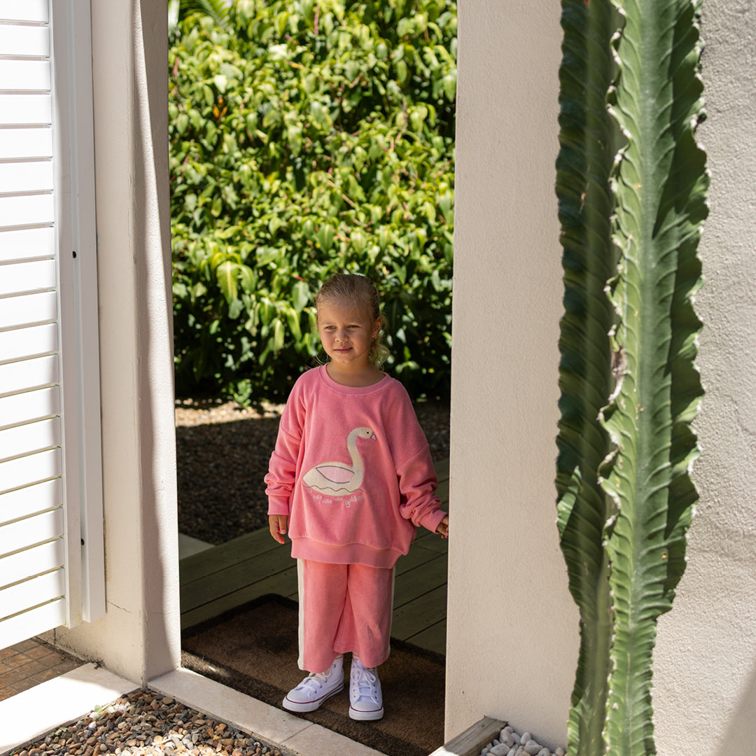 Golden Children Swan Sweater | Meringue Pink
