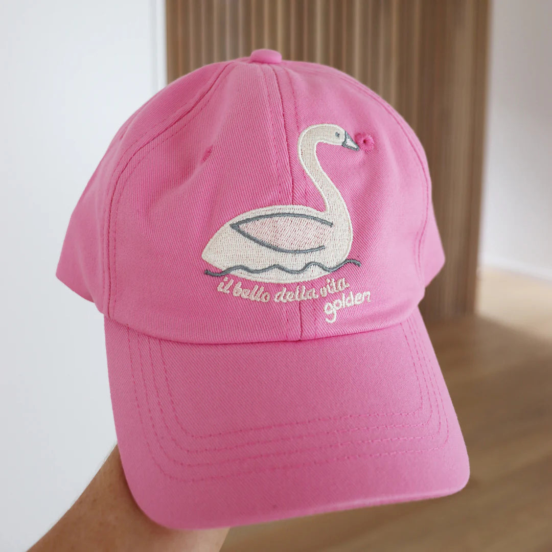 Golden Children Swan Cap | Bubblegum