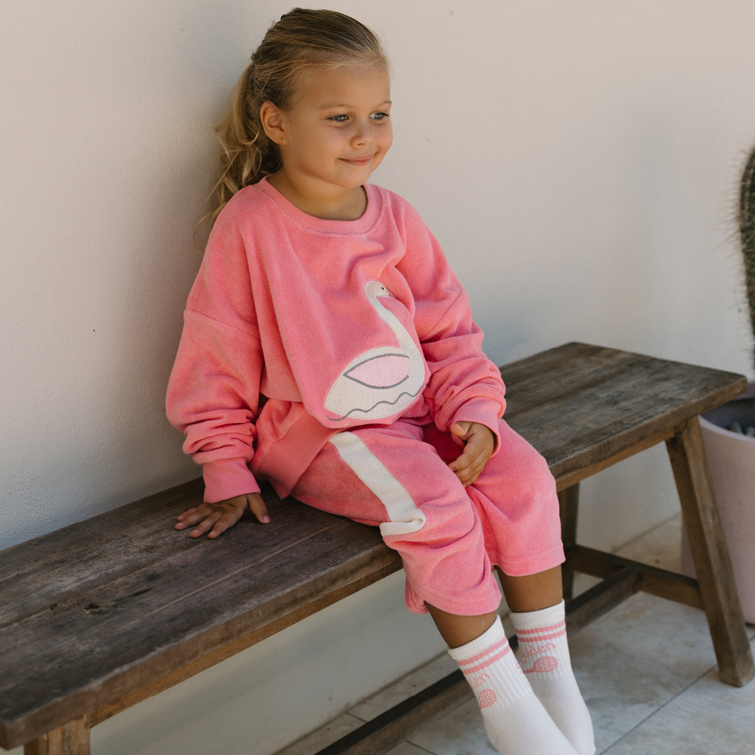 Golden Children Swan Sweater | Meringue Pink
