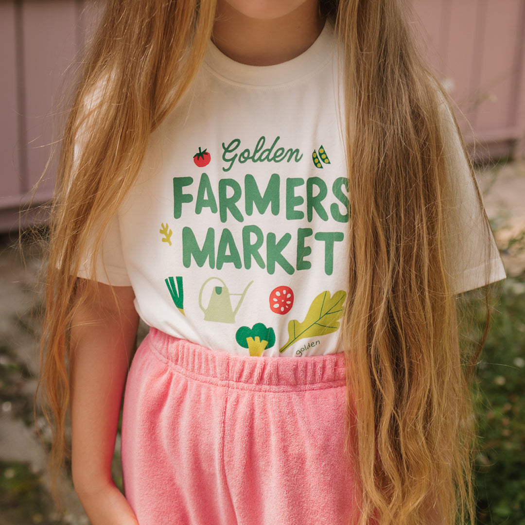 Golden Children Buon Farmers Market Tee | Marshmallow