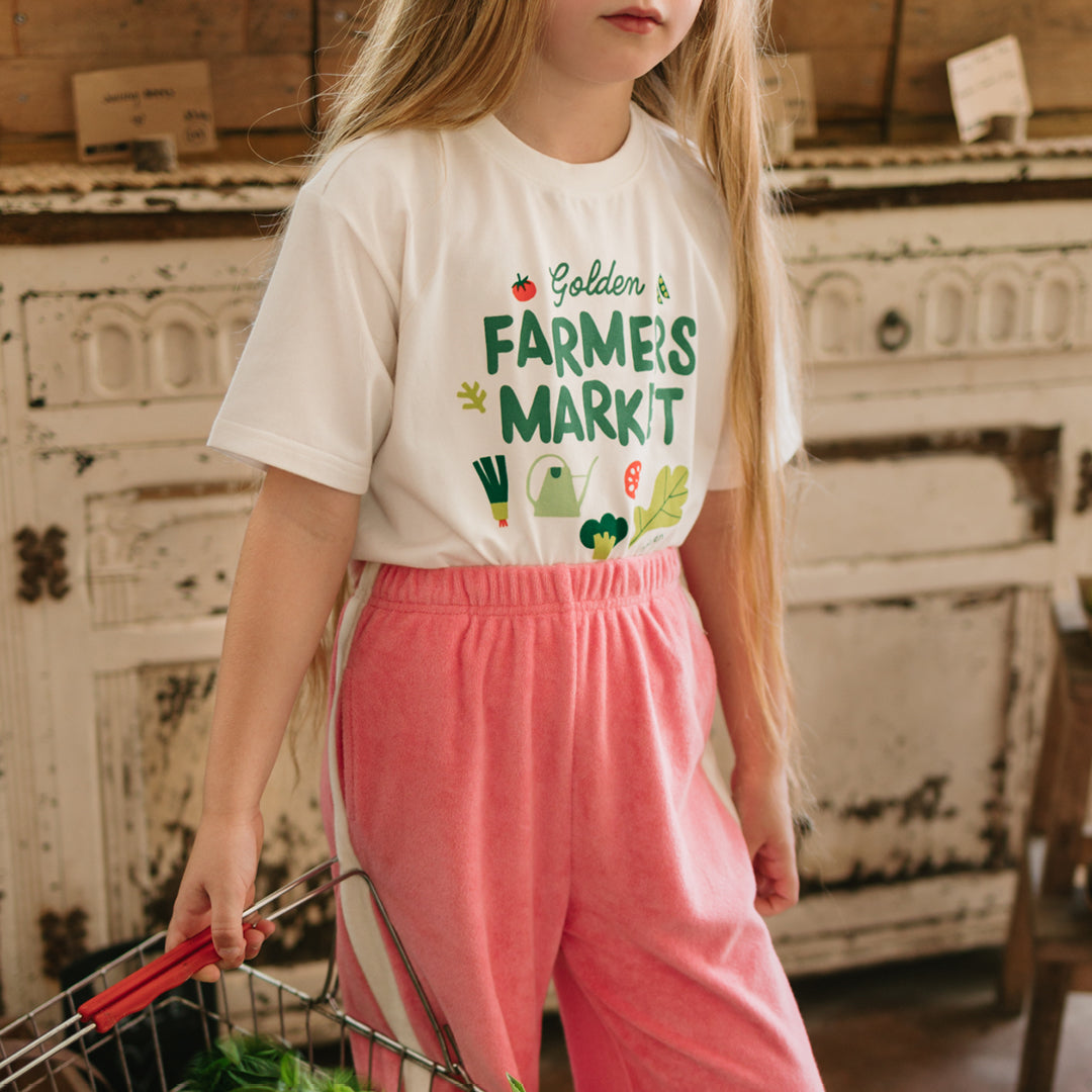 Golden Children Buon Farmers Market Tee | Marshmallow