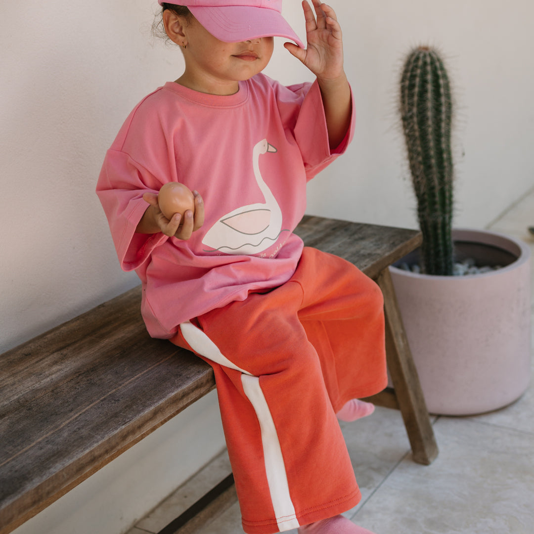 Golden Children Swan Mid Sleeve Tee | Meringue Pink