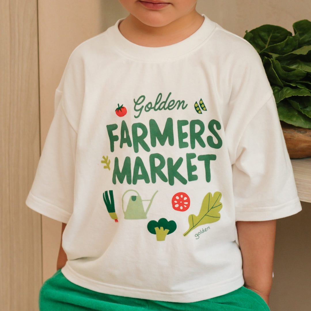 Golden Children Buon Farmers Market Tee | Marshmallow