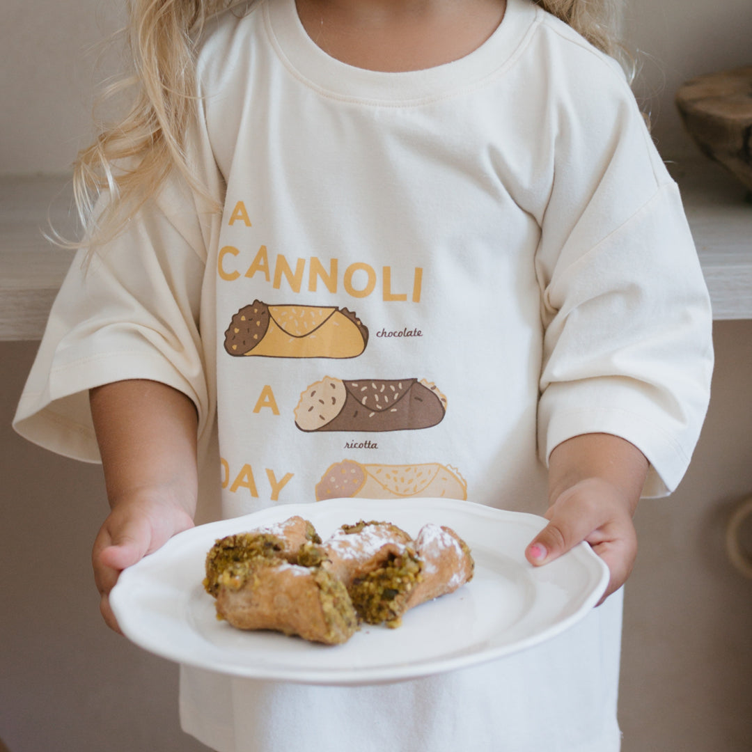 Golden Children Cannoli Mid Sleeve Tee | Buttercream