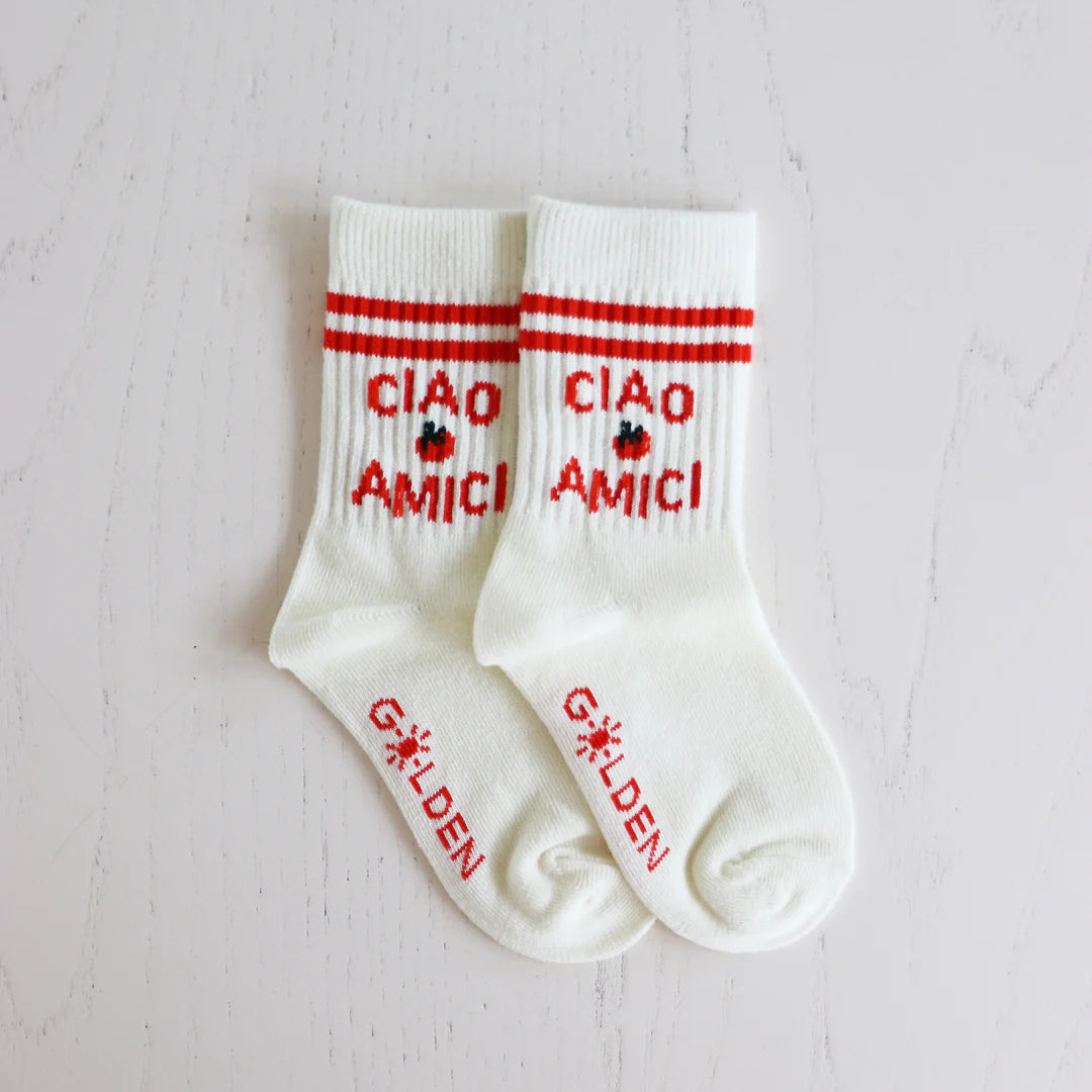 Golden Children Ciao Amici Socks |  Cream
