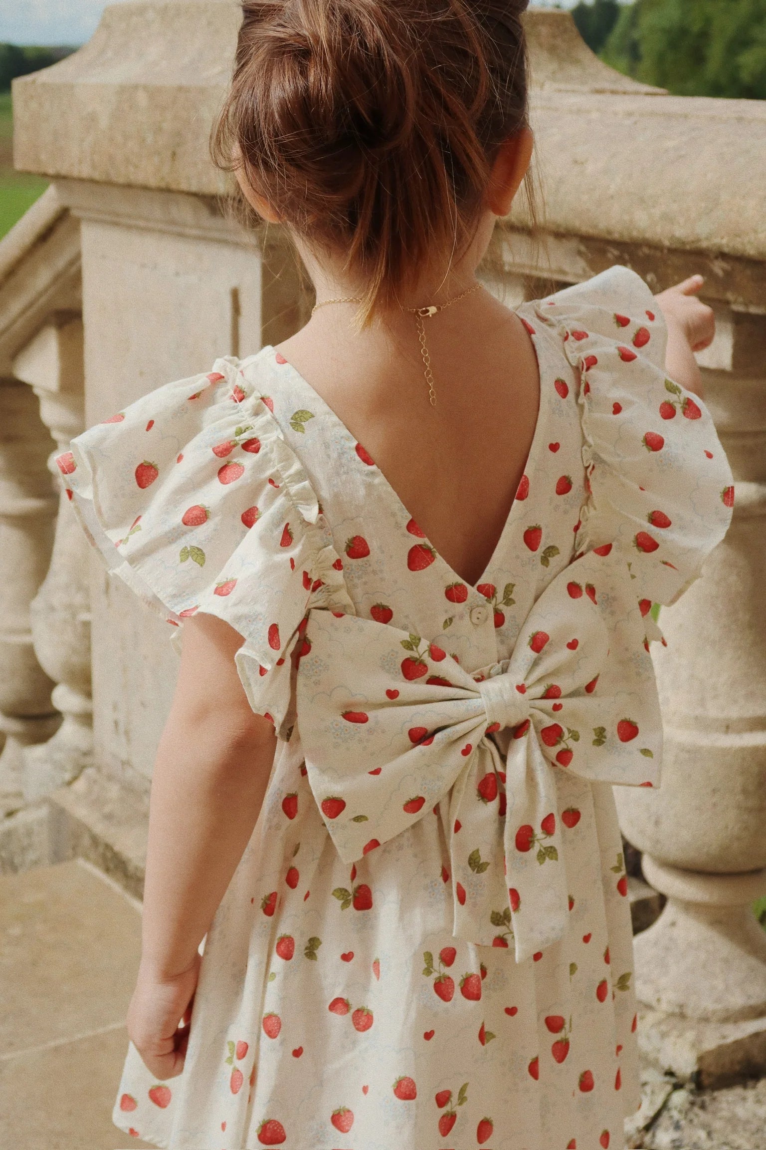 ワンピース Konges Sloejd EVIA LS BOW DRESS 7-8y konges sløjd evia long sleeve bow dress at Little