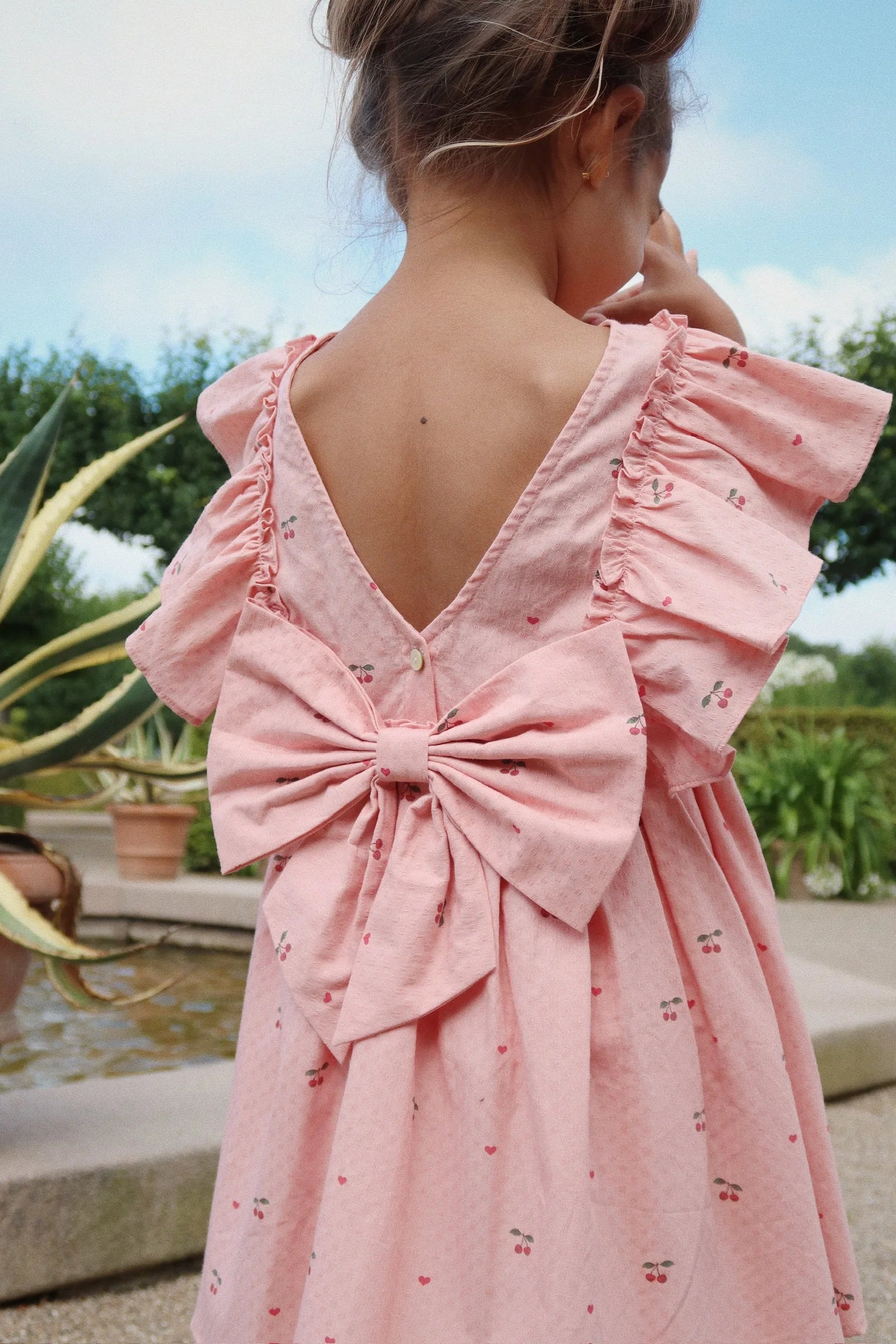 Konges Slojd Evia Bow Dress GOTS | Cherry
