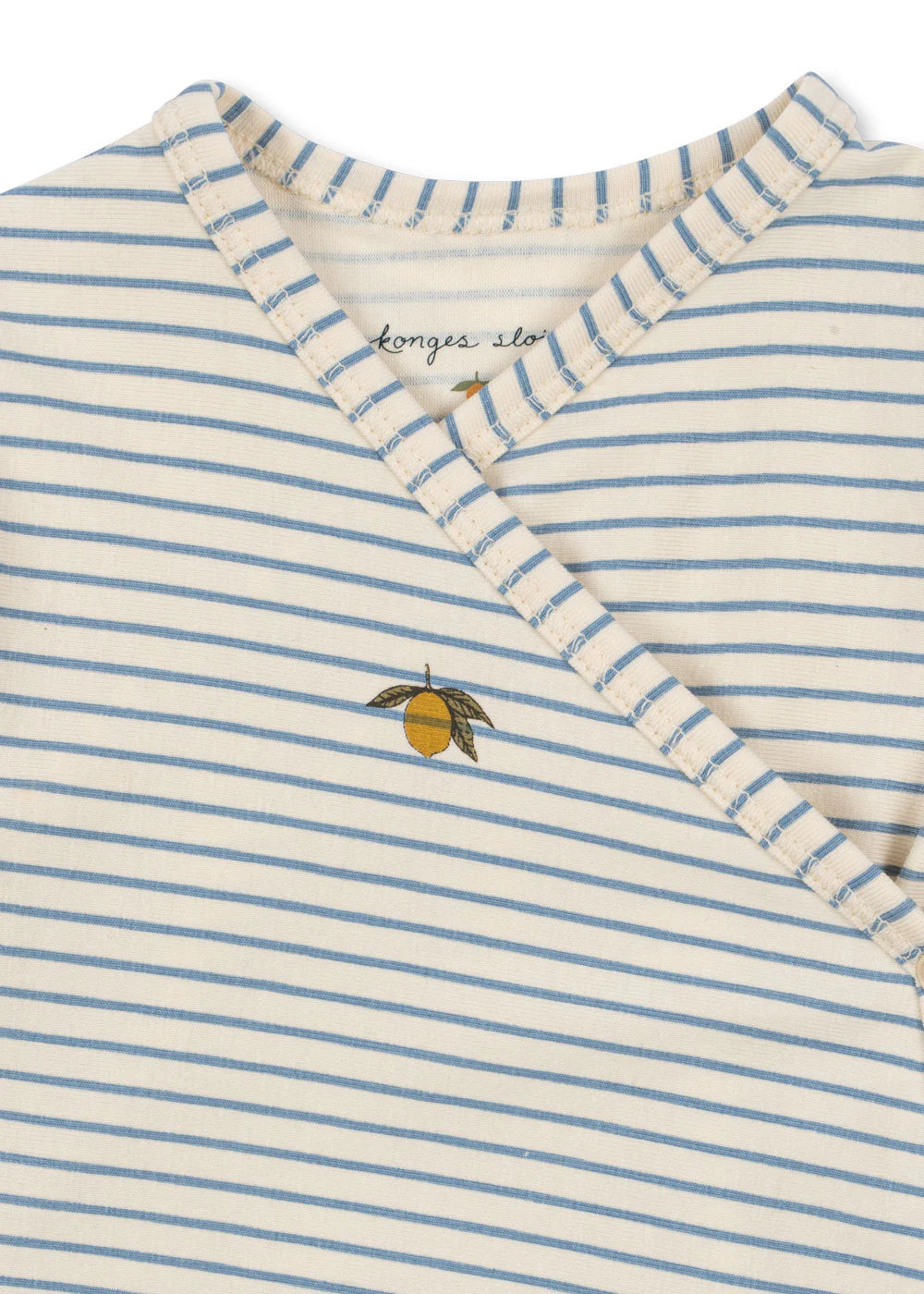 Konges Basic Newborn Onesie GOTS | Stripe Blue