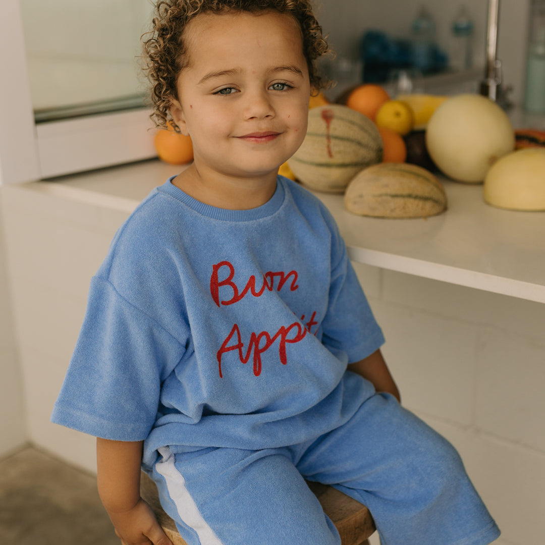 Golden Children Buon Appetito Mid Sleeve Tee | Pool Blue