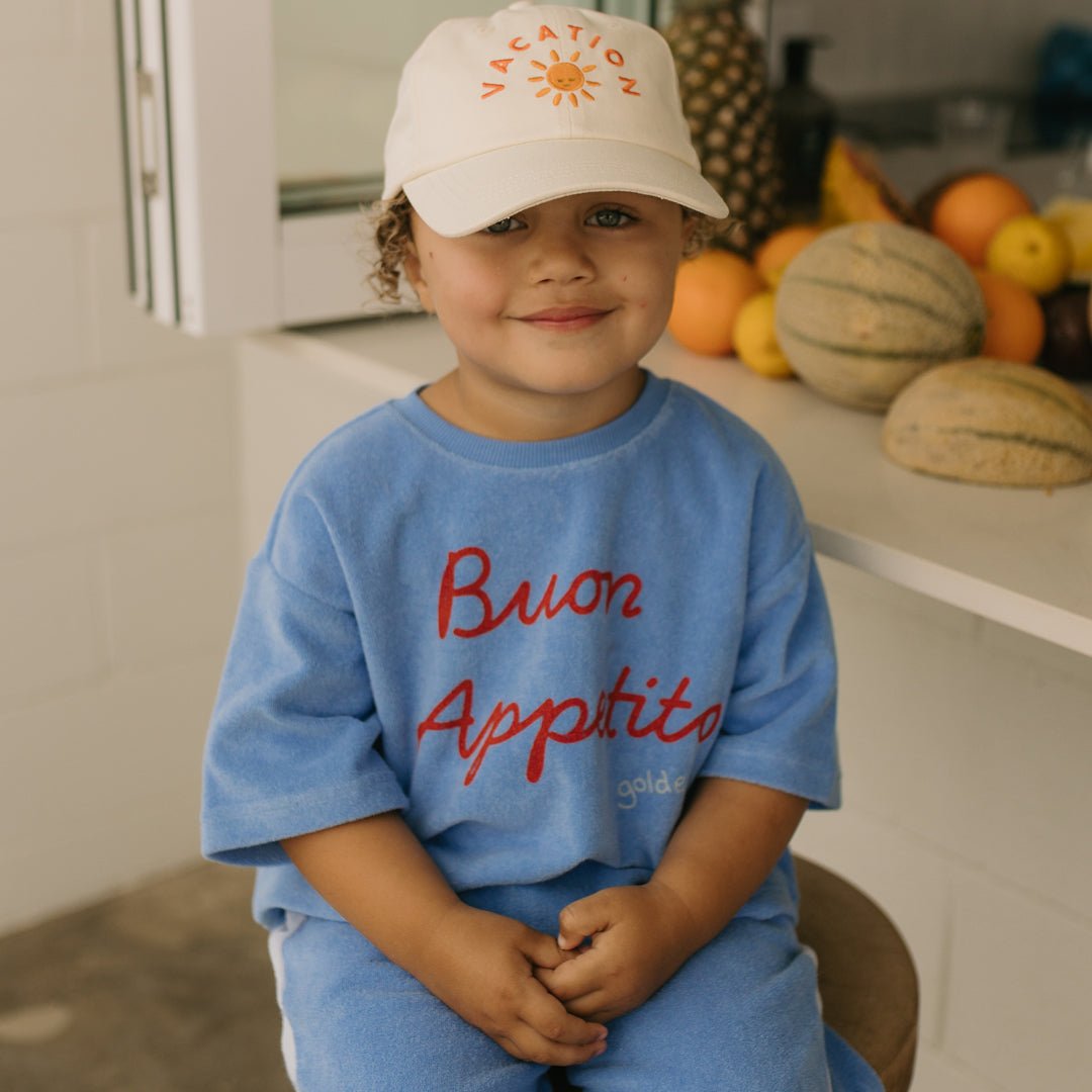 Golden Children Buon Appetito Mid Sleeve Tee | Pool Blue