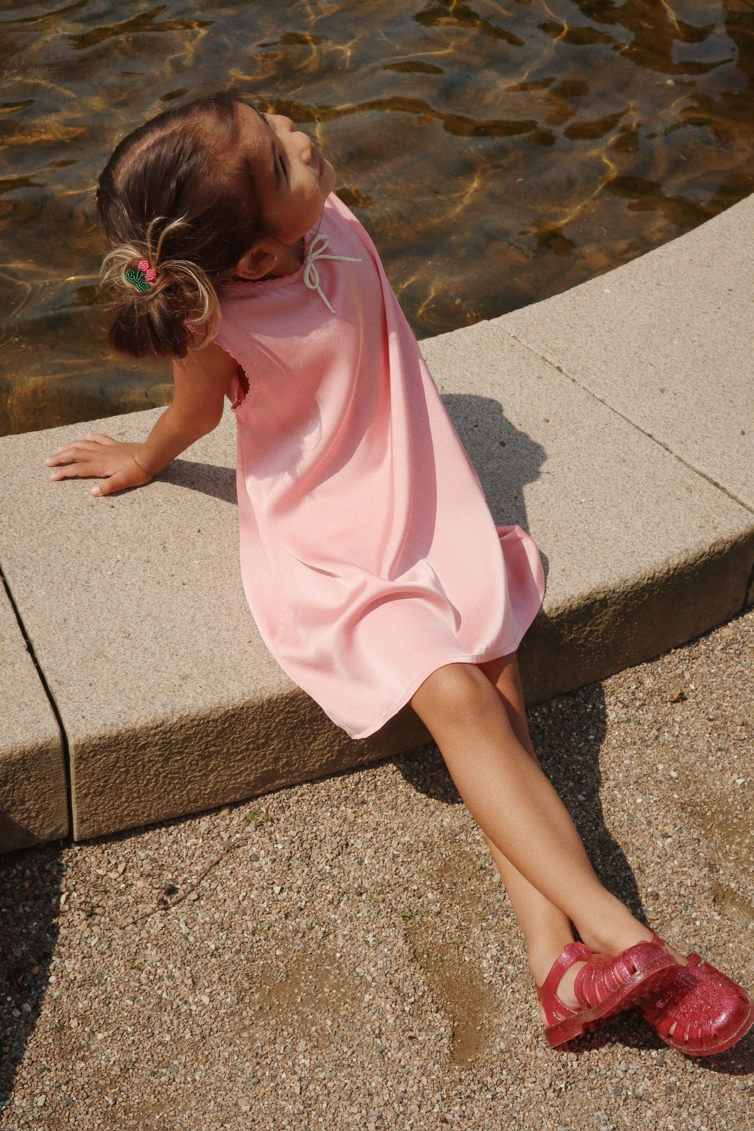 konges slojd pink dress Konges Sljd Mellow Rose Miffa Frill Dress Gots