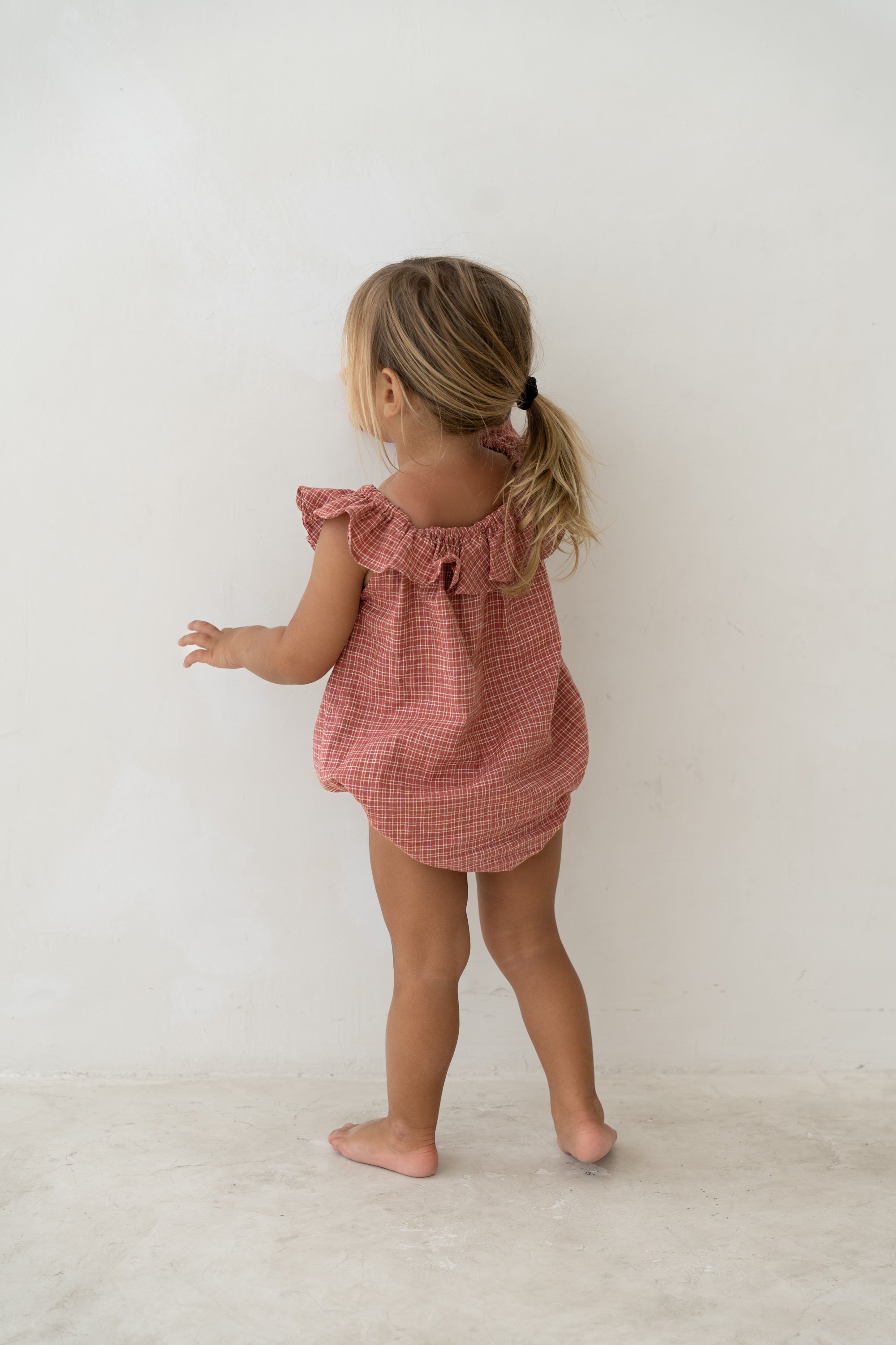Illoura the Label Pip Romper | Red Plaid