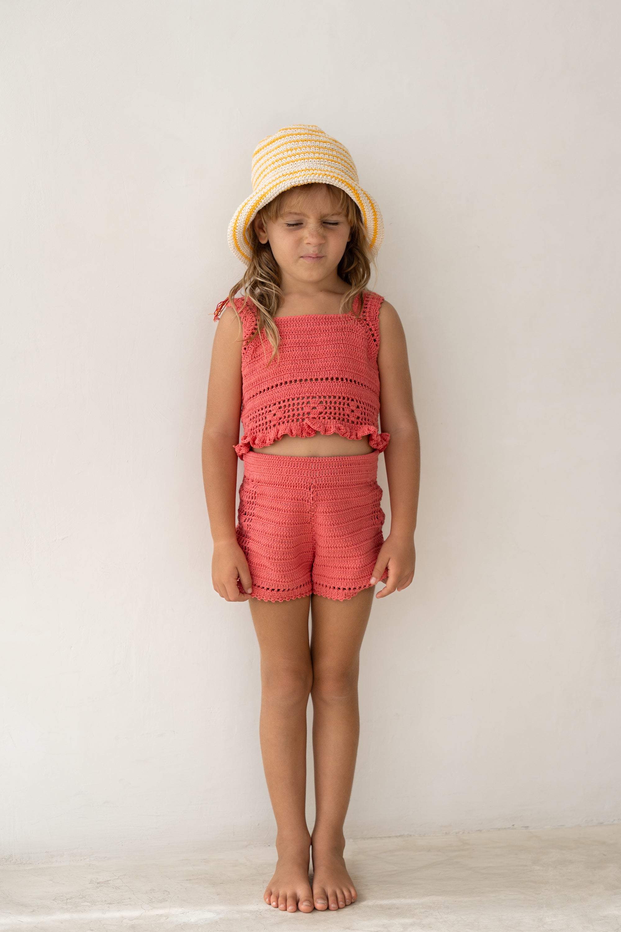 Illoura the Label Crochet Shorts | Hibiscus