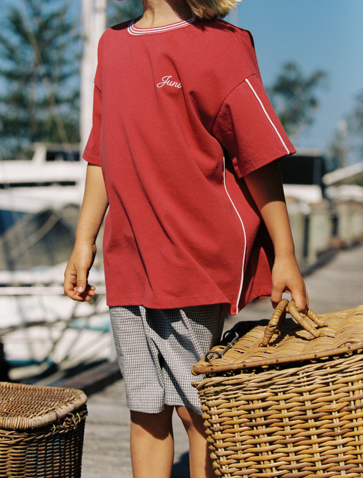 Juni Austin Tee in Red