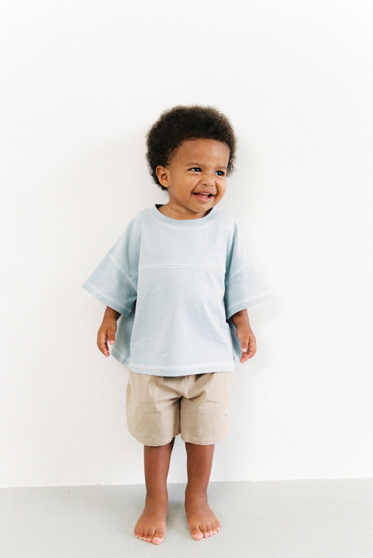 Juni Vivi Bermuda Short in Wheat Check
