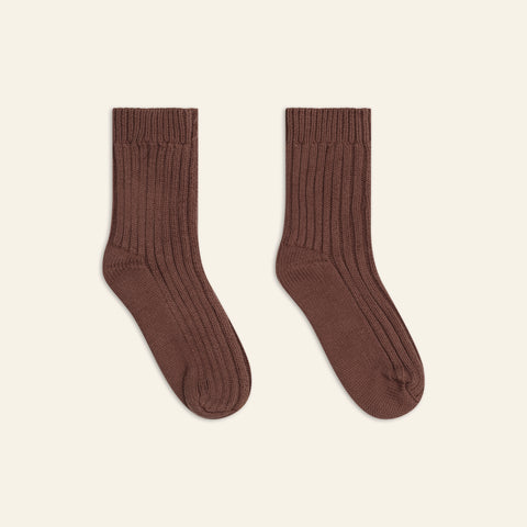 Illoura the Label Knit Socks - Cocoa
