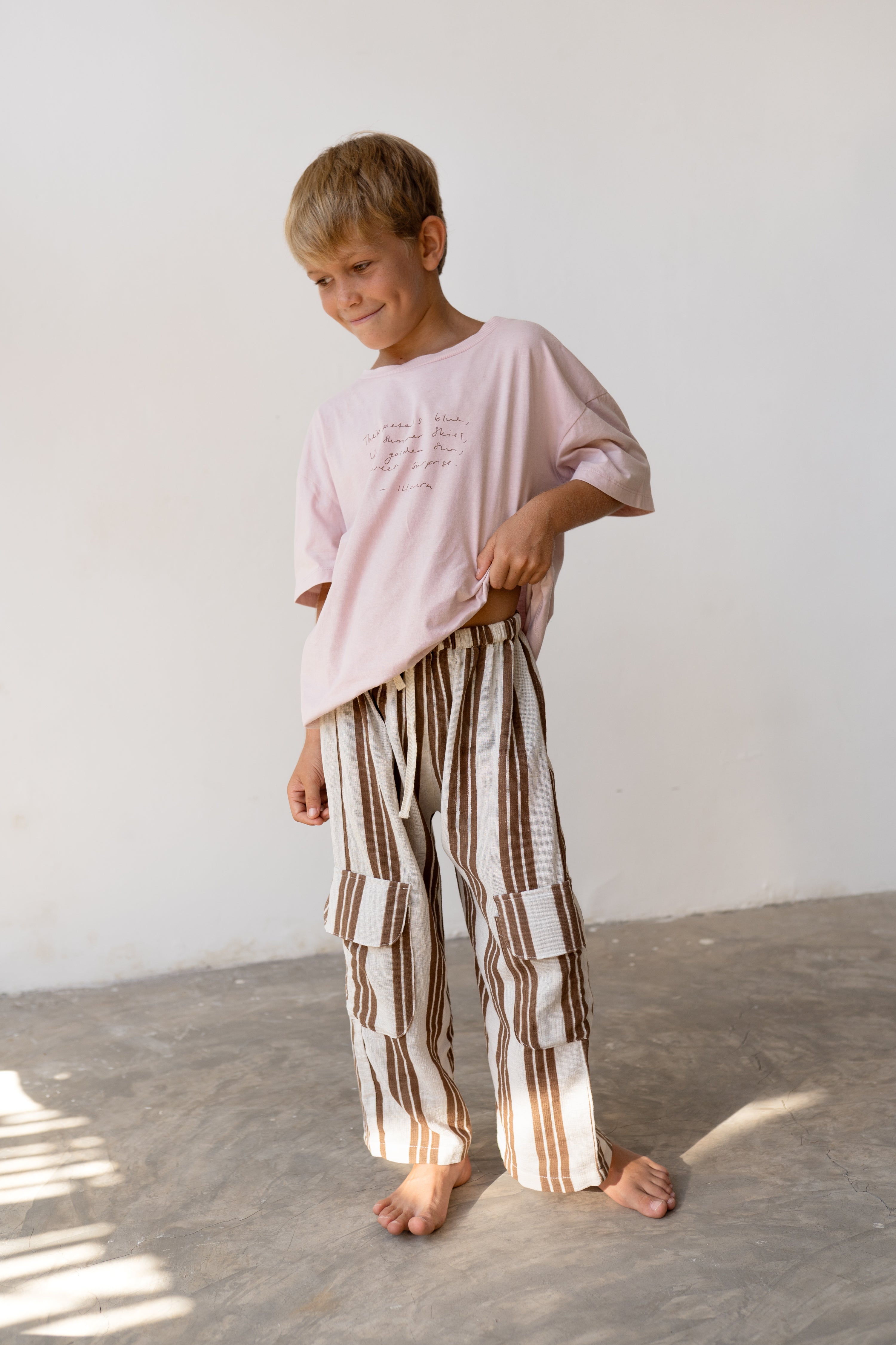 Illoura the Label Hennie Pants - Cocoa Stripe