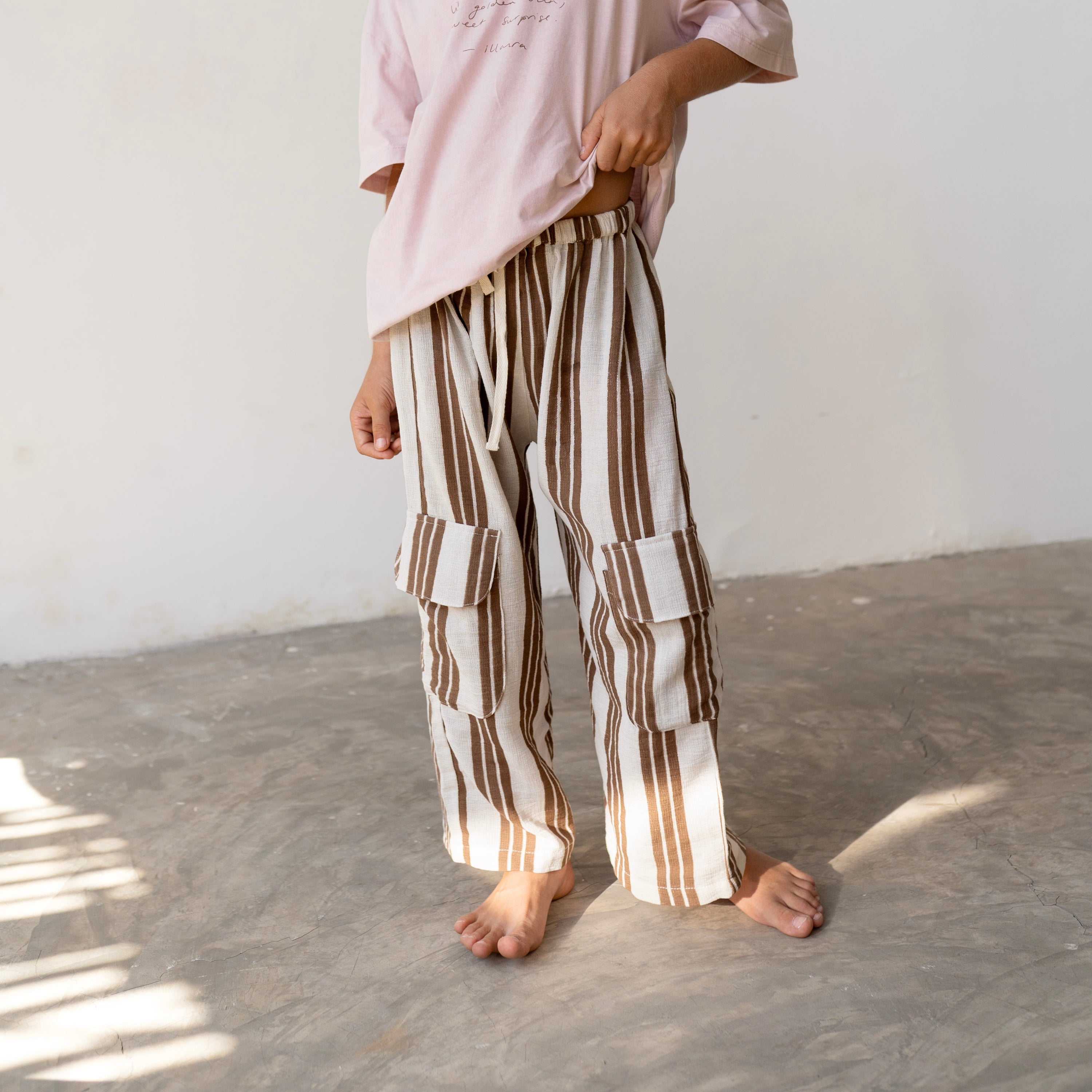 Illoura the Label Hennie Pants | Cocoa Stripe