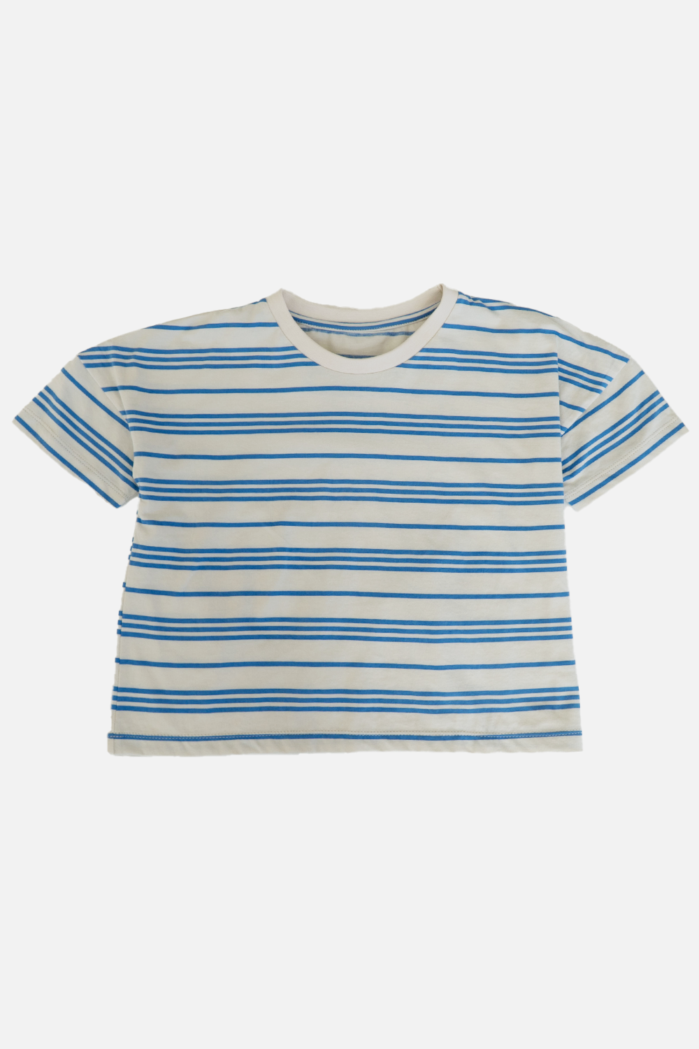 By Kin Azure Stripe Tee | Ecru