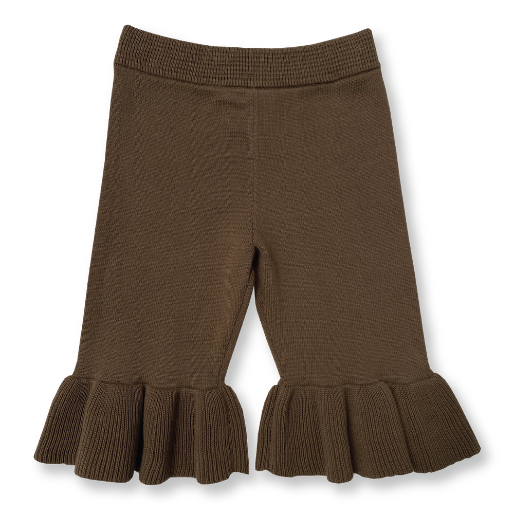 Grown Knitted Frill Pant - Clay