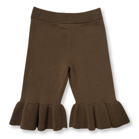 Grown Knitted Frill Pant - Clay
