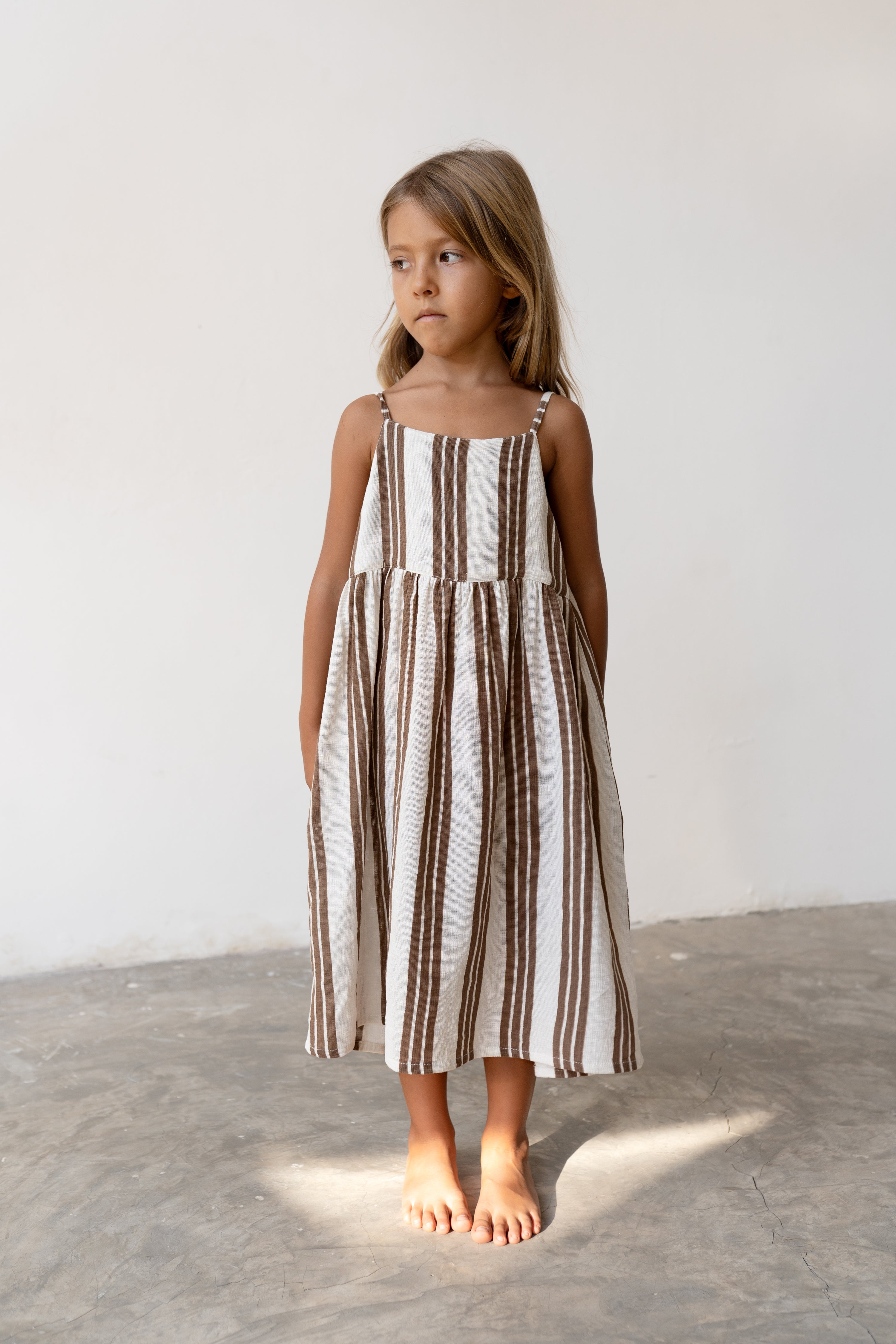 Illoura the Label Field Dress | Cocoa Stripe