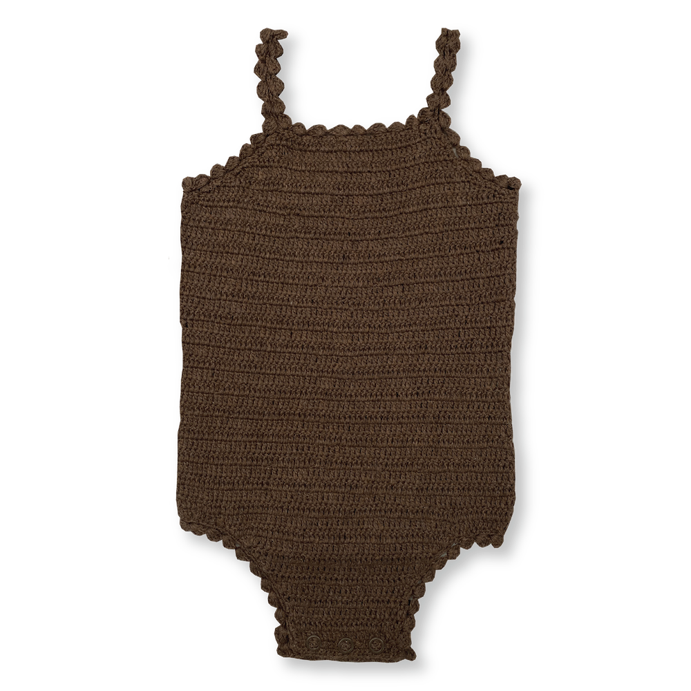 Grown Hand Crochet Bodysuit - Mud