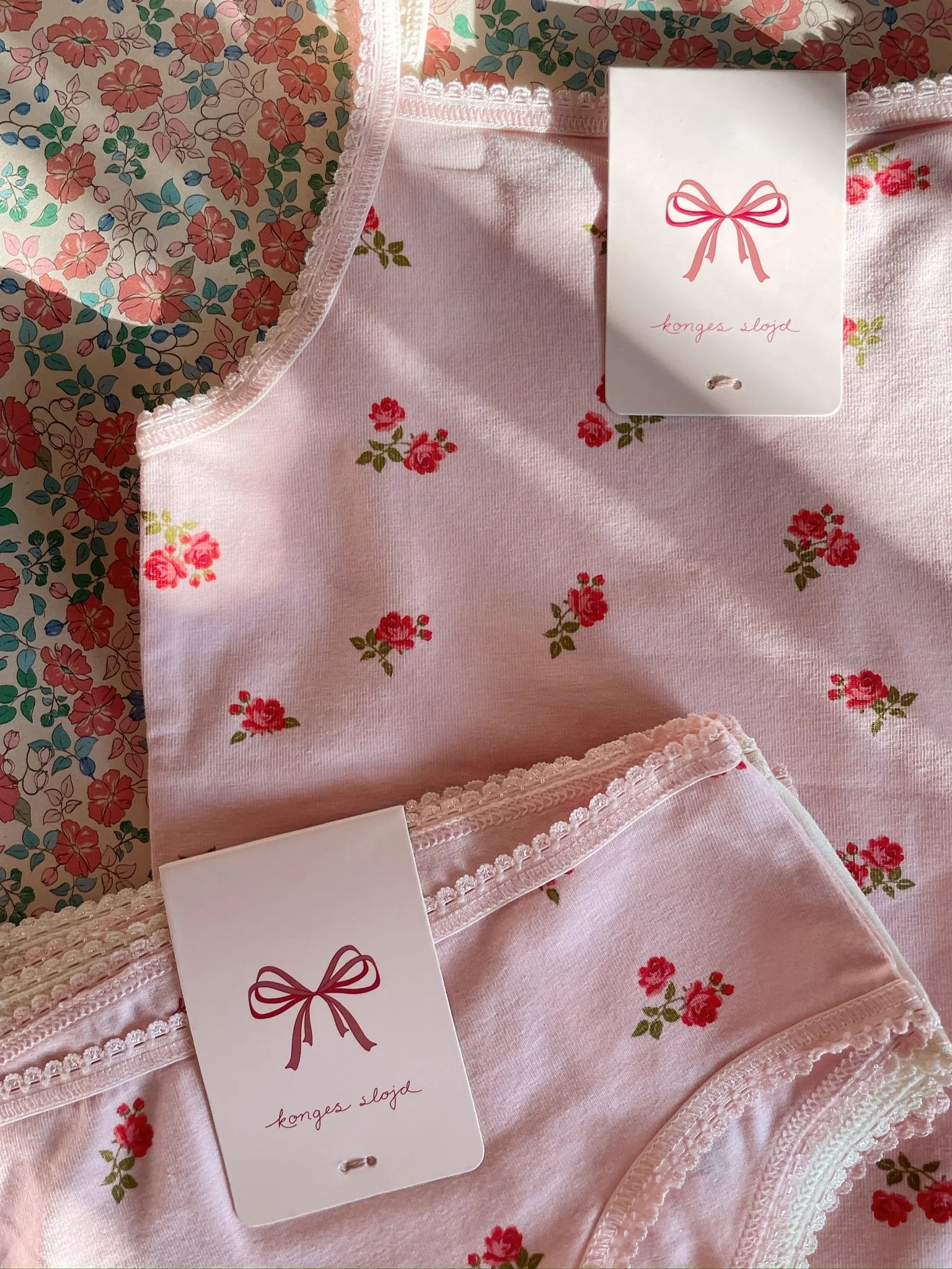 Konges Slojd Basic 2 Pack Strap Top GRS | Bella Rosita/Rosa Pink