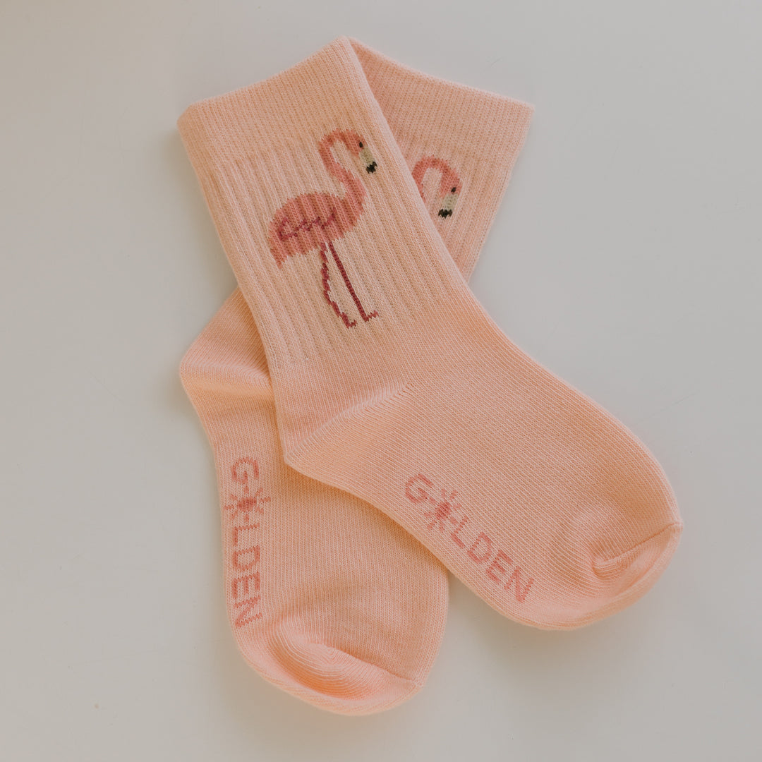 Golden Children Flamingo Socks Sunset Pink