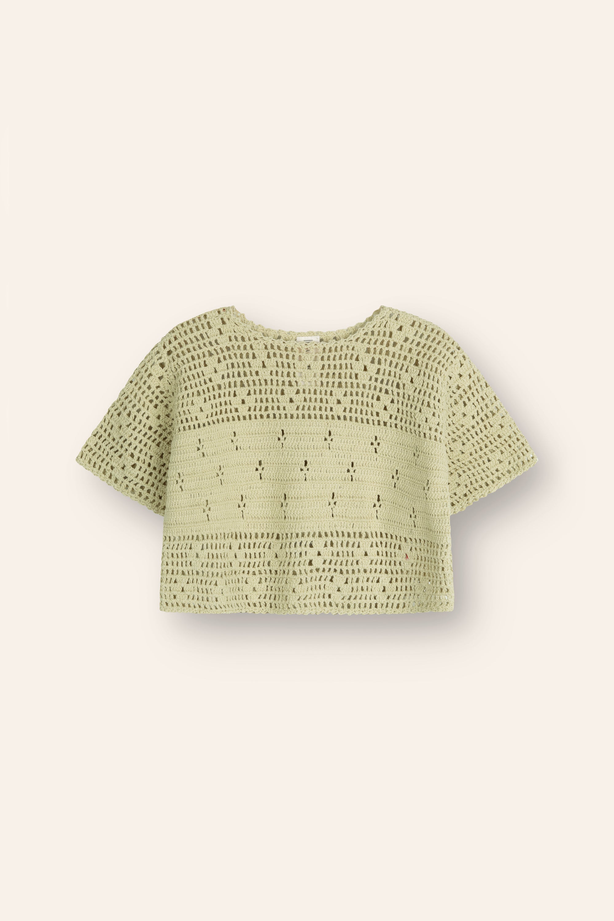 Illoura the Label Filet Crochet Crop | Moss
