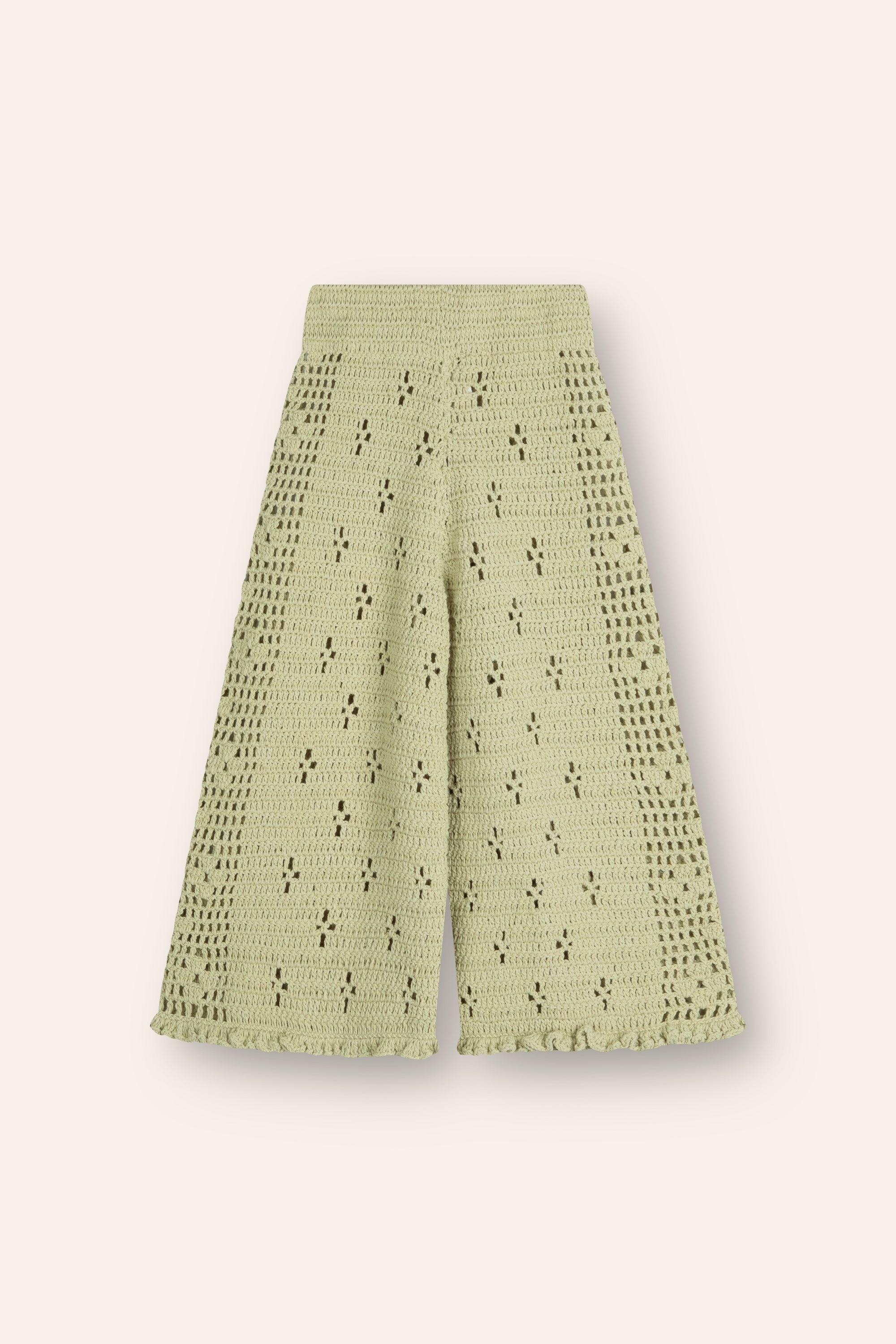 Illoura the Label Filet Crochet Pants | Moss