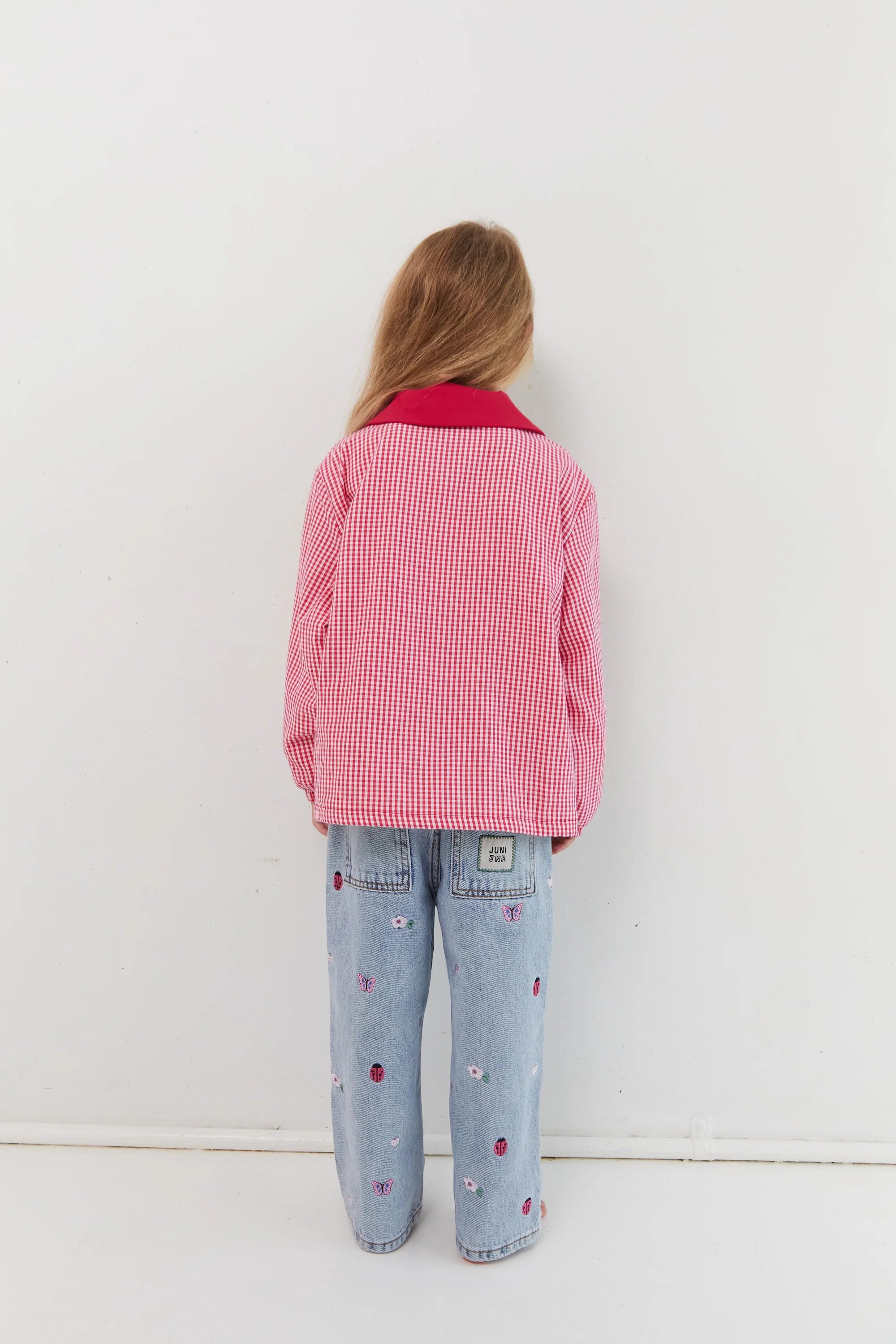 Juni Sienna Padded Jacket | Raspberry Gingham