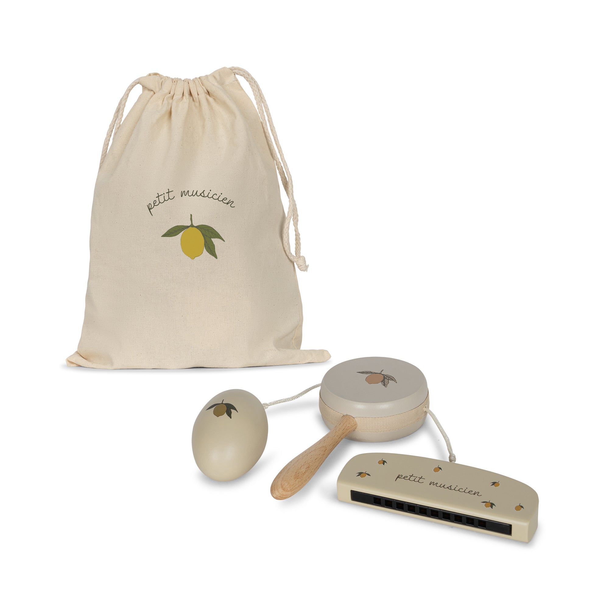 Konges Slojd wooden music set lemon - lemon