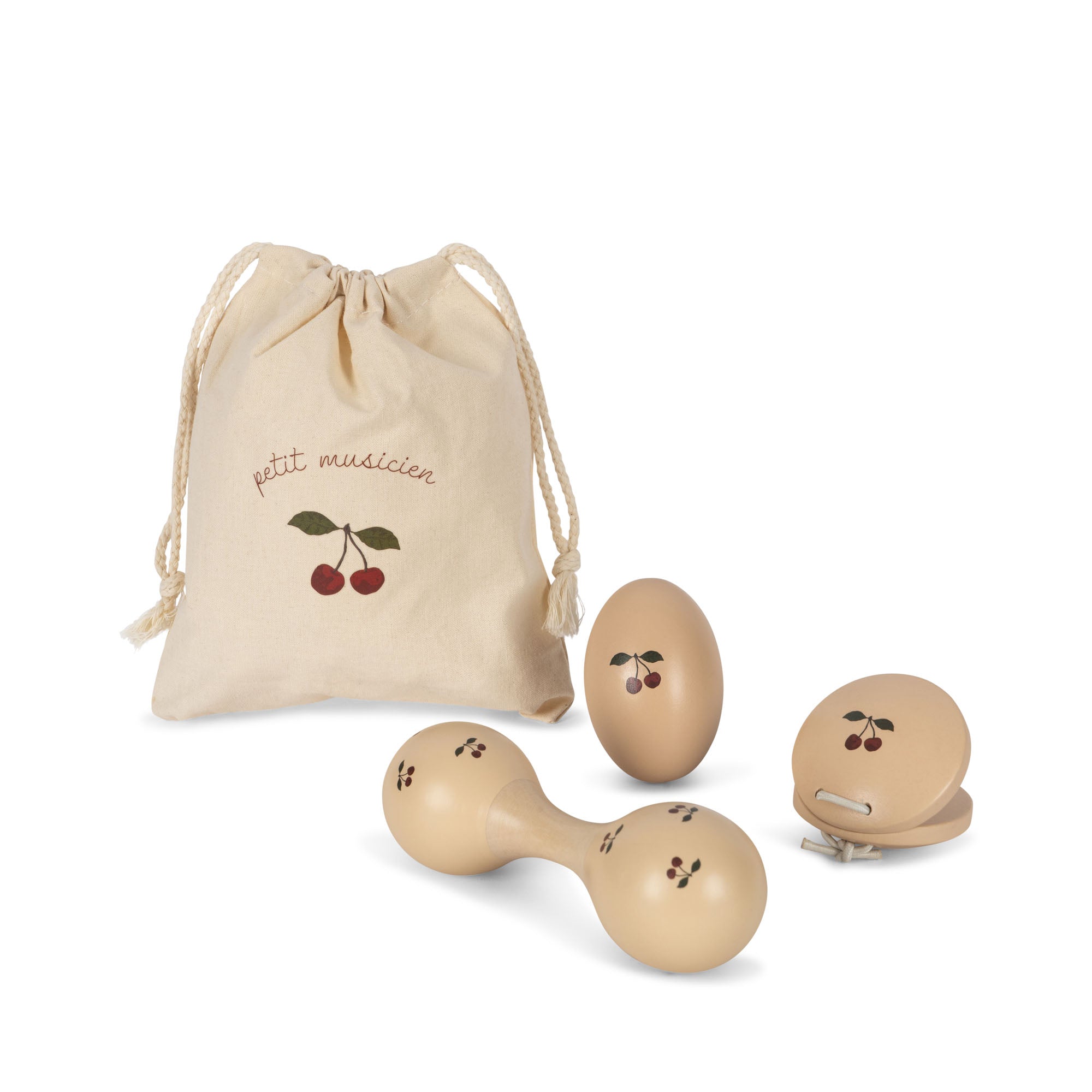 Konges Slojd wooden music set cherry - cherry