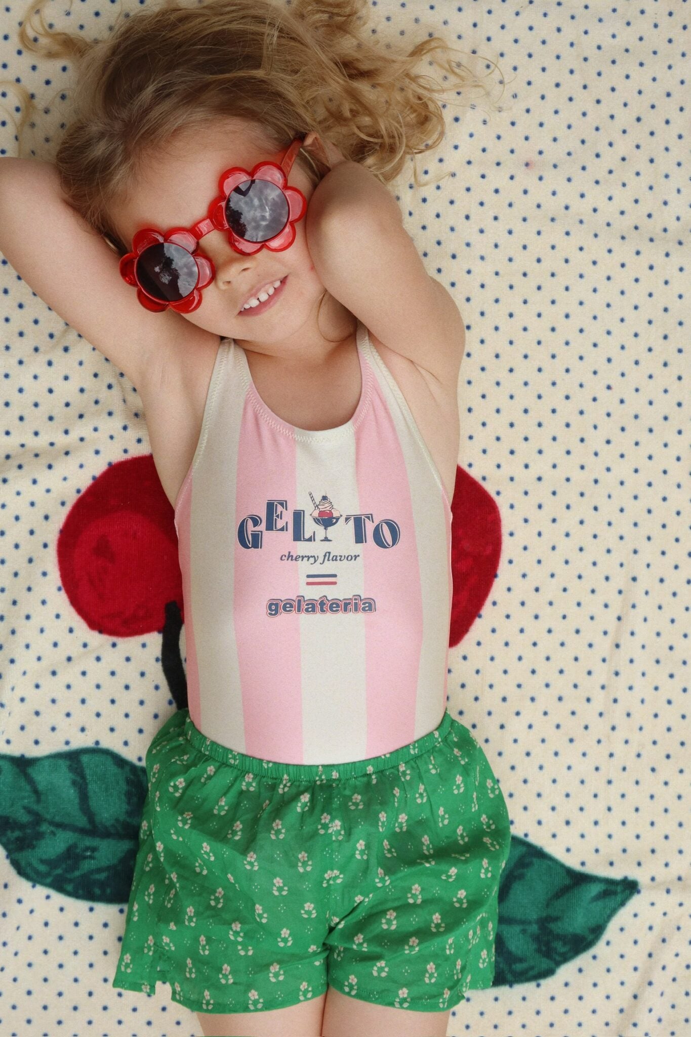 Konges Slojd Pomia Swimsuit GRS | Candy Rose Stripe