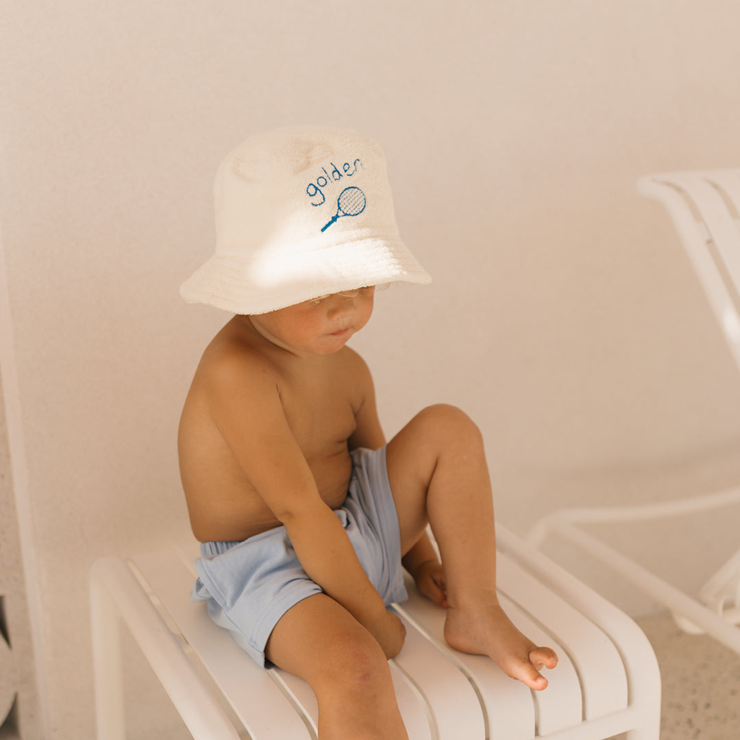 Golden Children Retro Boy Short | Palm Blue