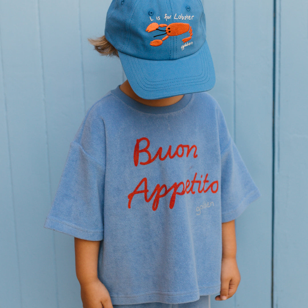 Golden Children Buon Appetito Mid Sleeve Tee | Pool Blue