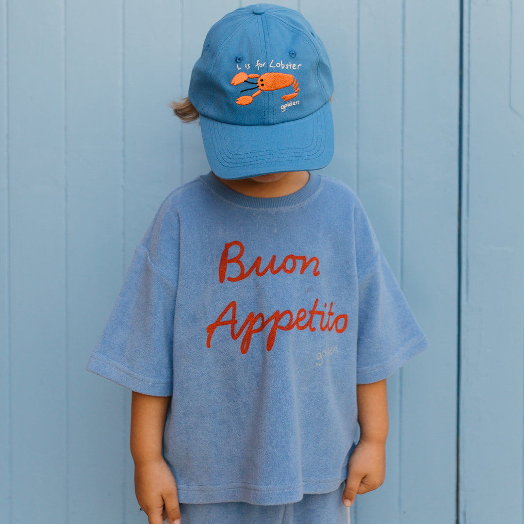 Golden Children Buon Appetito Mid Sleeve Tee | Pool Blue