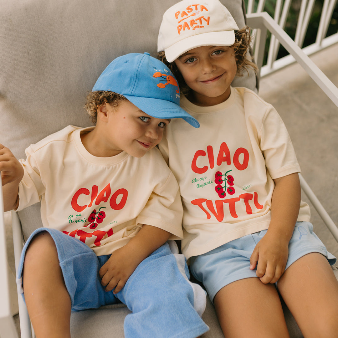 Golden Children Ciao Tutti Mid Sleeve Tee | Vanilla Parfait