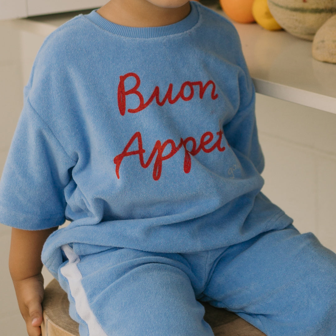 Golden Children Buon Appetito Mid Sleeve Tee | Pool Blue