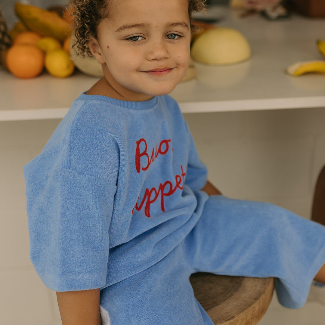 Golden Children Buon Appetito Mid Sleeve Tee | Pool Blue