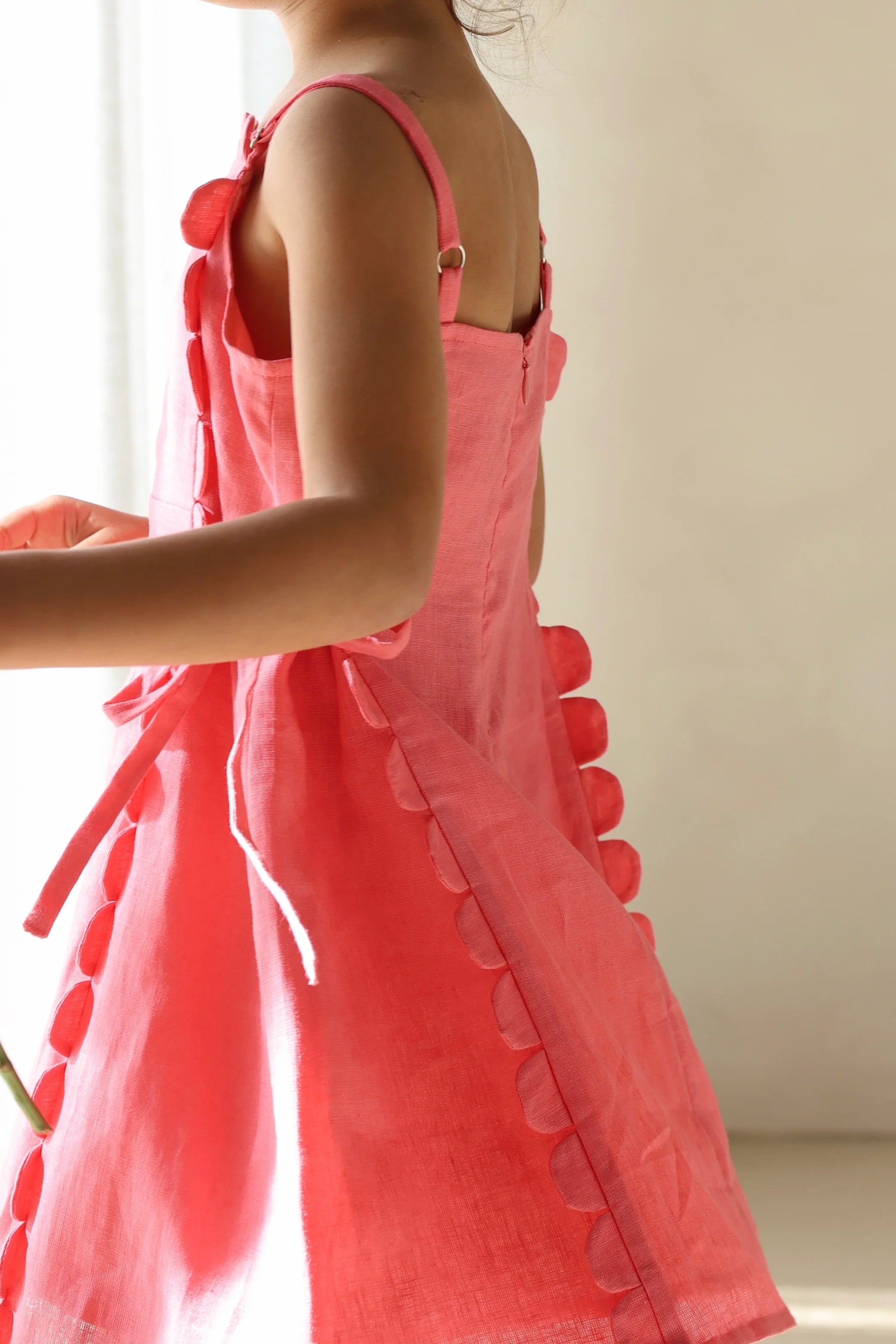 Vika The Freya Linen Dress | Pink