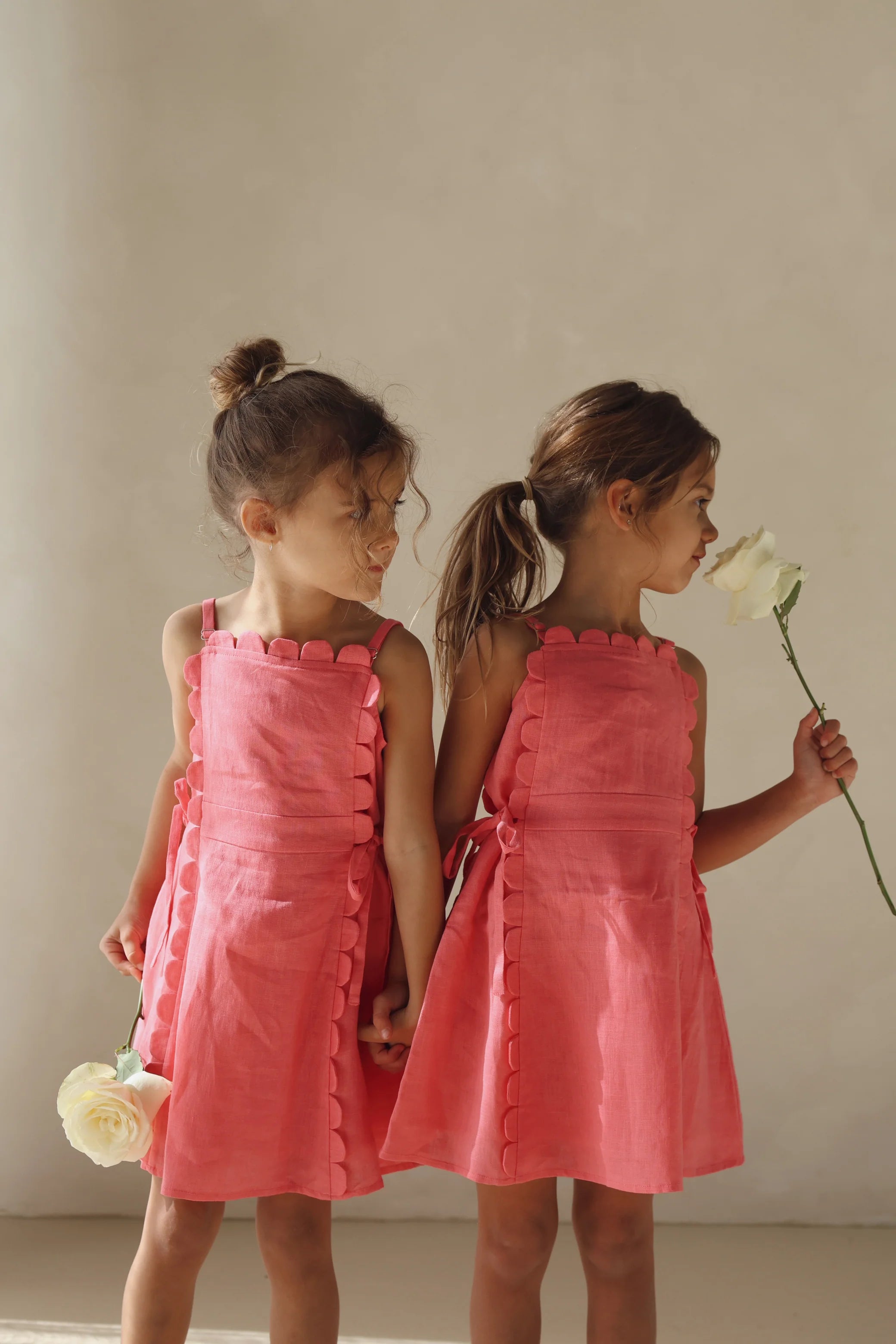Vika The Freya Linen Dress | Pink