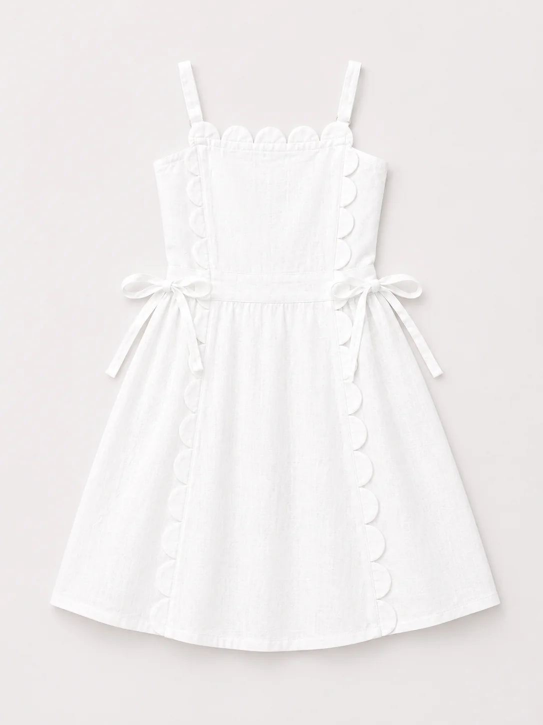 Vika The Freya Linen Dress | White