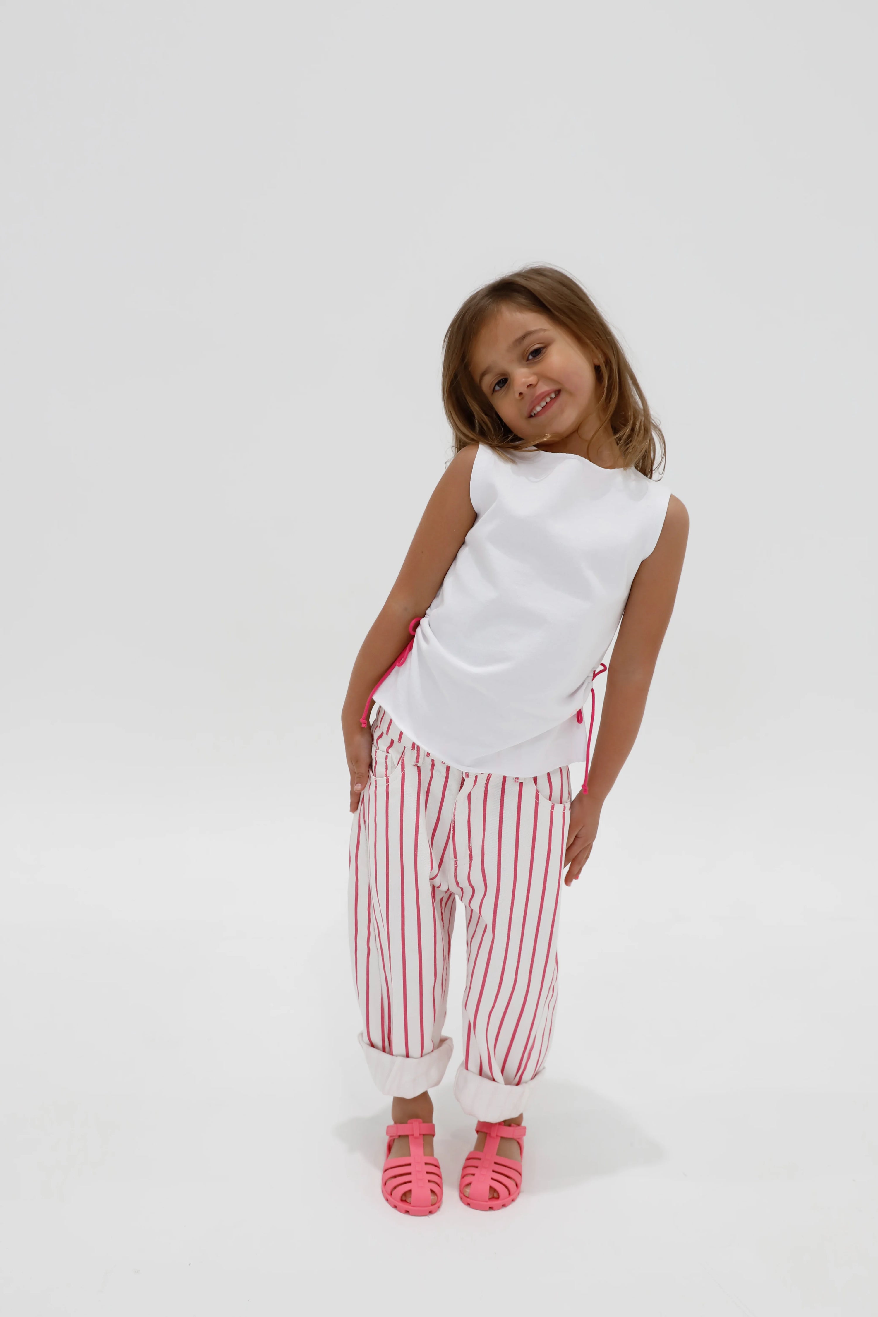 Vika Liv Pink Stripe Denim