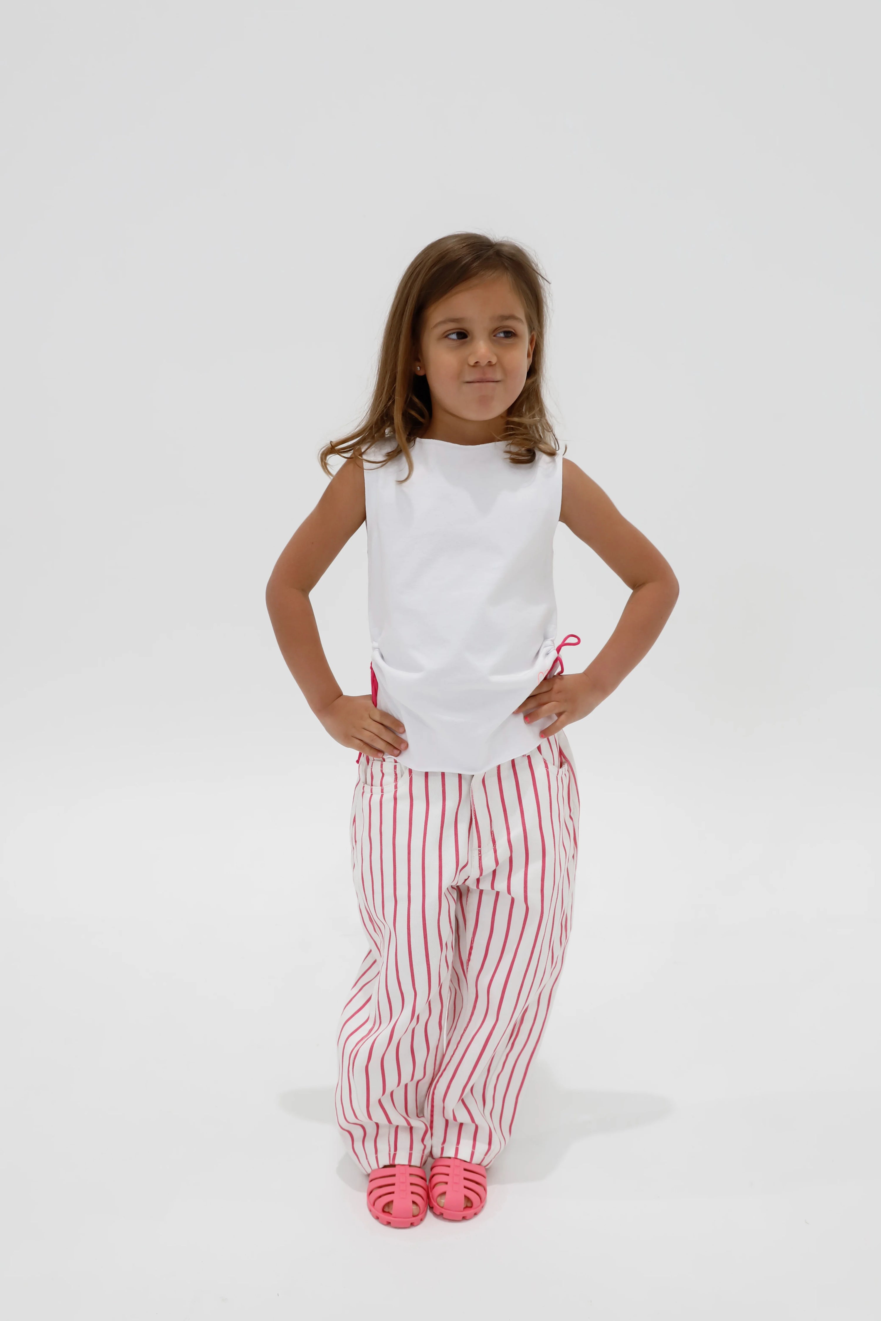 Vika Liv Pink Stripe Denim