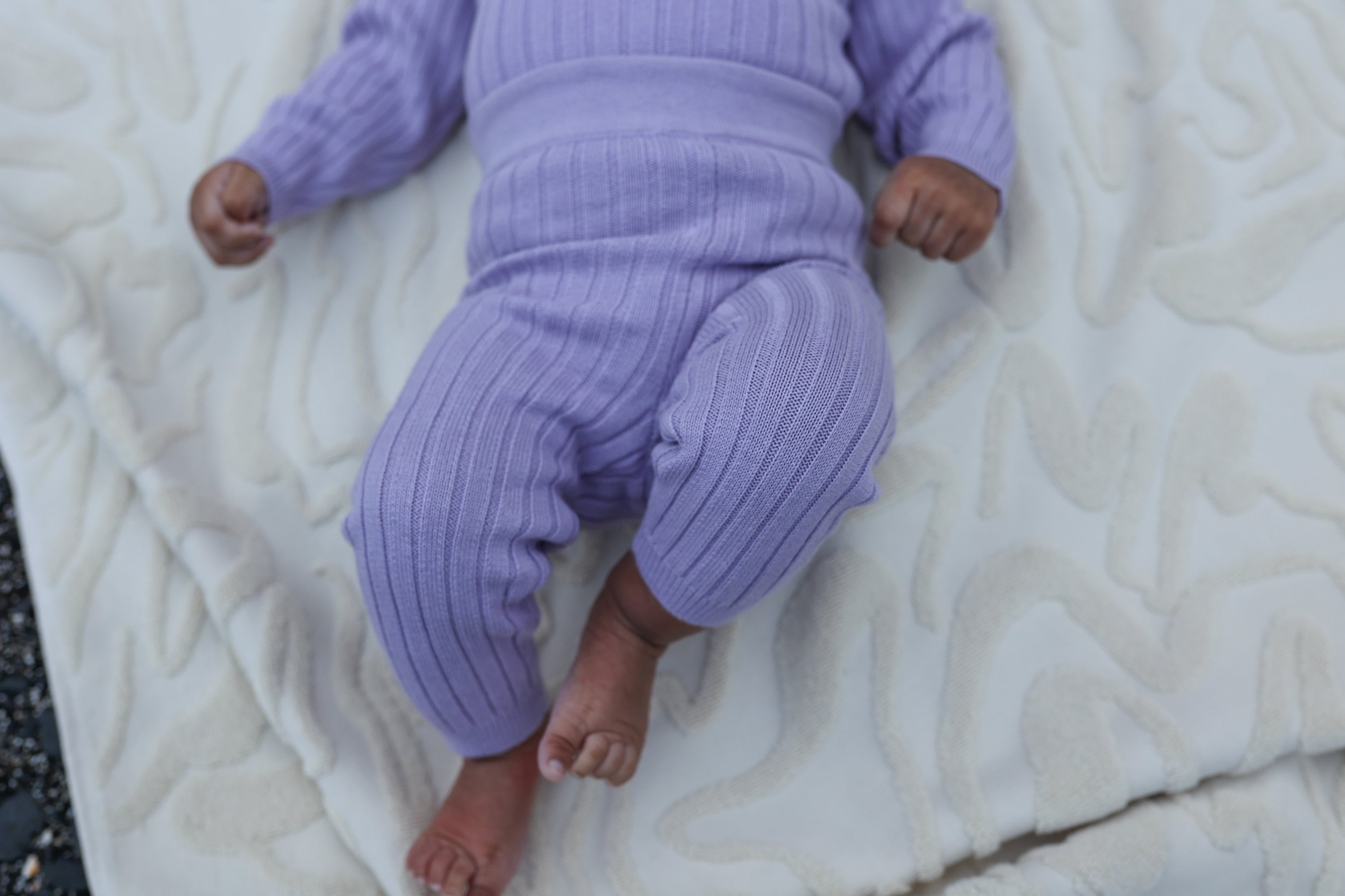 Grown Organic Ribbed Essential Bodysuit - Lilac