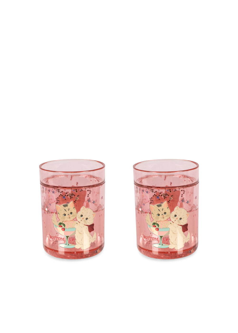 Konges Slojd 2 Pack Glitter Cups Rose Cat