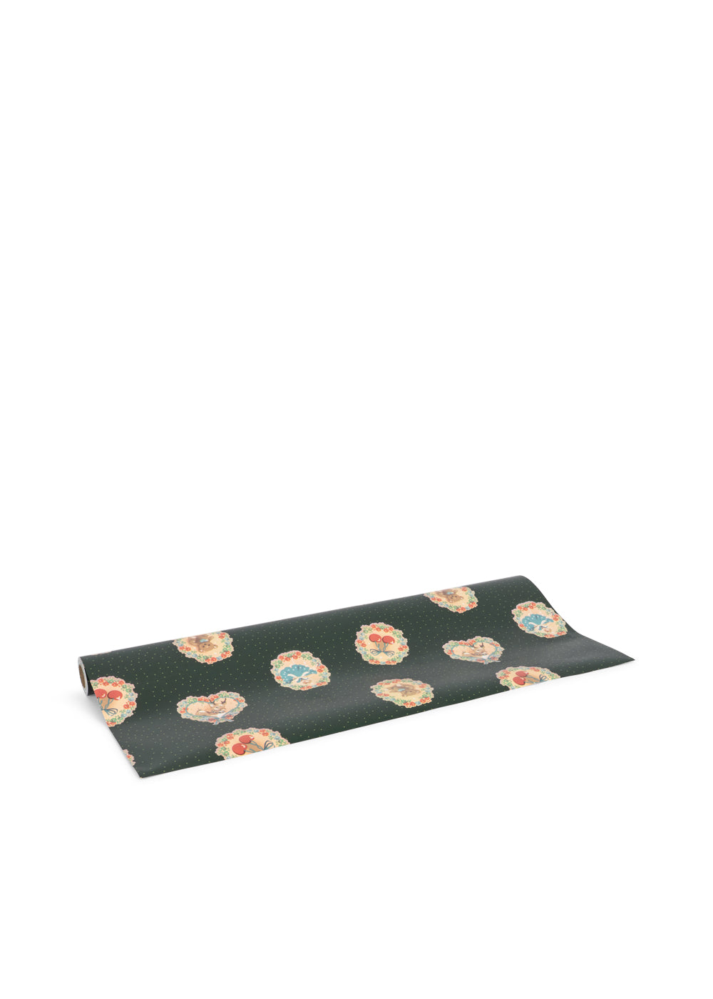 Christmas gift wrapping in Konges Sløjd Deer Diary green paper