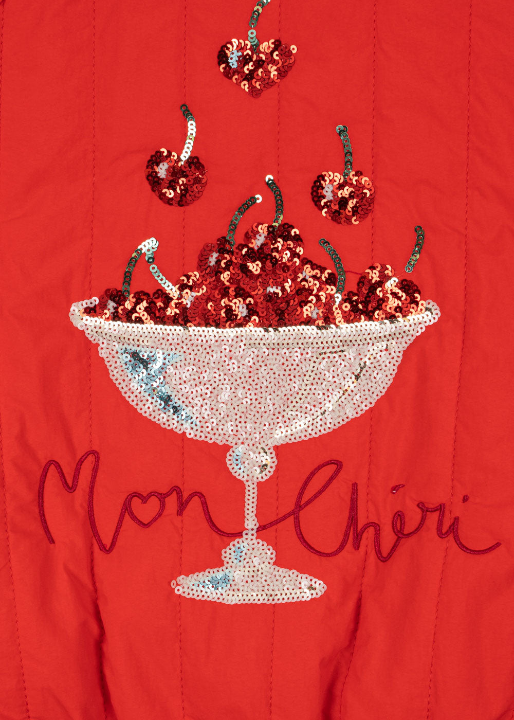 Konges Slojd Juno Sequin Bomber Jacket | Fiery Red